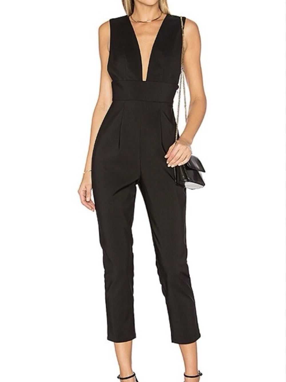 By The Way Gloria Deep V Revolve Jumpsuit